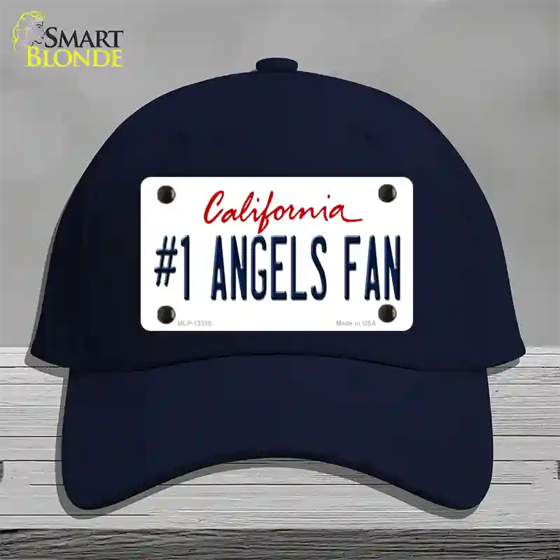 Number 1 Angels Fan Novelty License Plate Hat Tag Cotton / Navy