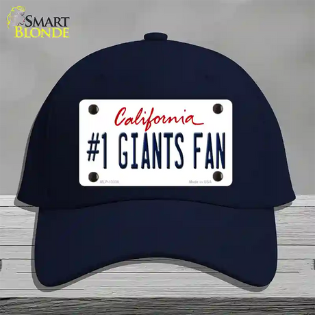 Number 1 Giants Fan Novelty License Plate Hat Tag Cotton / Navy