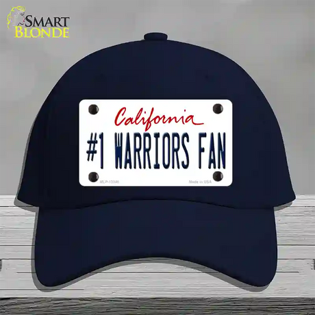 Number 1 Warriors Fan Novelty License Plate Hat Tag Cotton / Navy