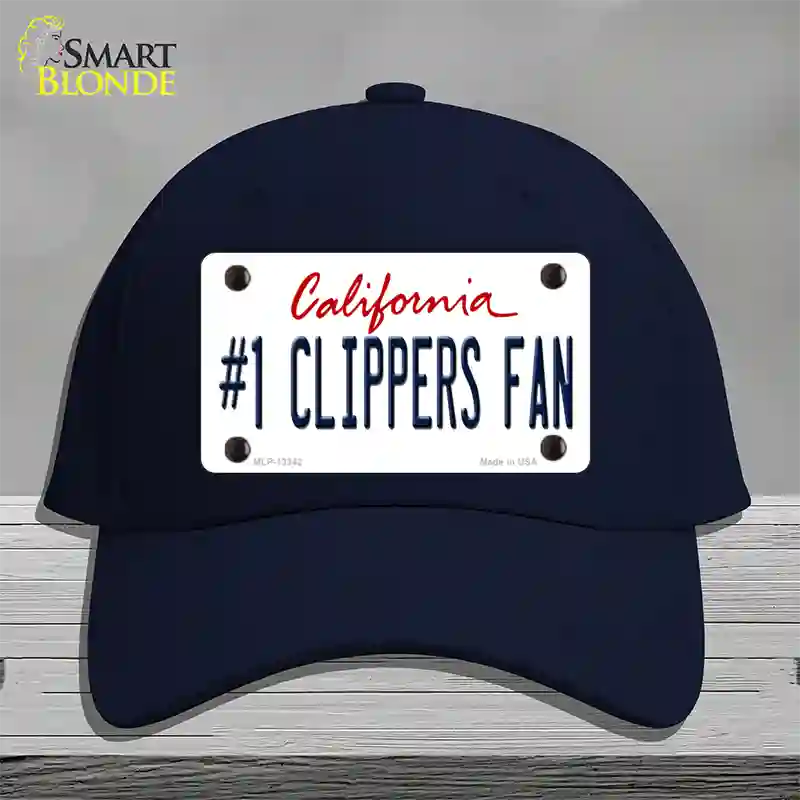 Number 1 Clippers Fan Novelty License Plate Hat Tag Cotton / Navy