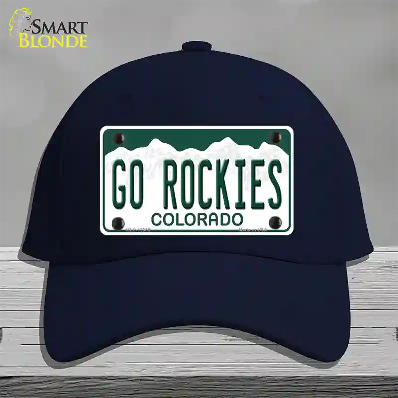 Go Rockies Novelty License Plate Hat Tag Cotton / Navy