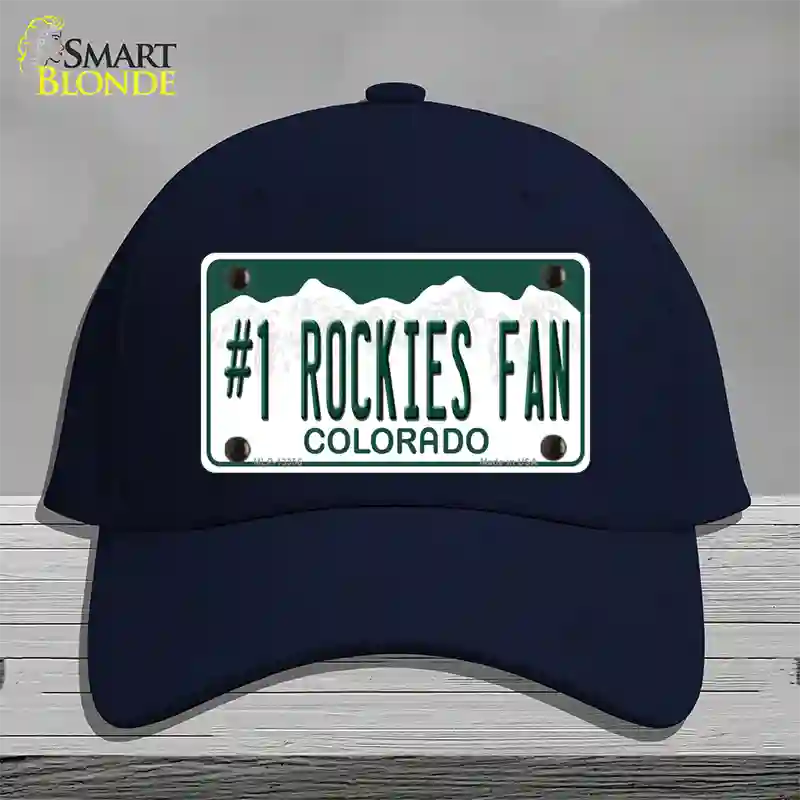 Number 1 Rockies Fan Novelty License Plate Hat Tag Cotton / Navy