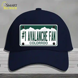 Number 1 Avalanche Fan Novelty License Plate Hat Tag Cotton / Navy