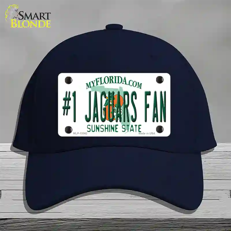 Number 1 Jaguars Fan Novelty License Plate Hat Tag Cotton / Navy