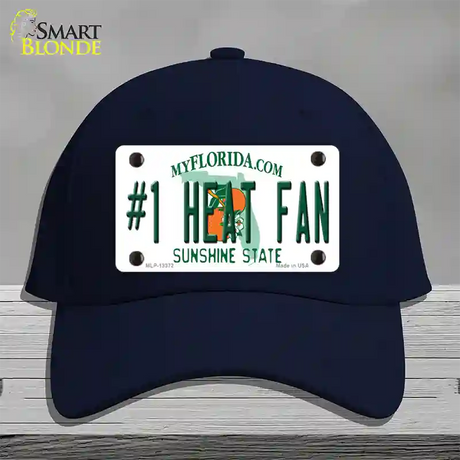 Number 1 Heat Fan Novelty License Plate Hat Tag Cotton / Navy