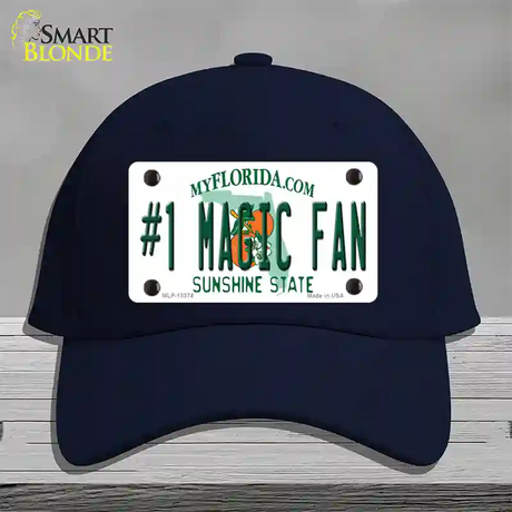 Number 1 Magic Fan Novelty License Plate Hat Tag Cotton / Navy