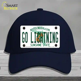 Go Lightning Novelty License Plate Hat Tag Cotton / Navy