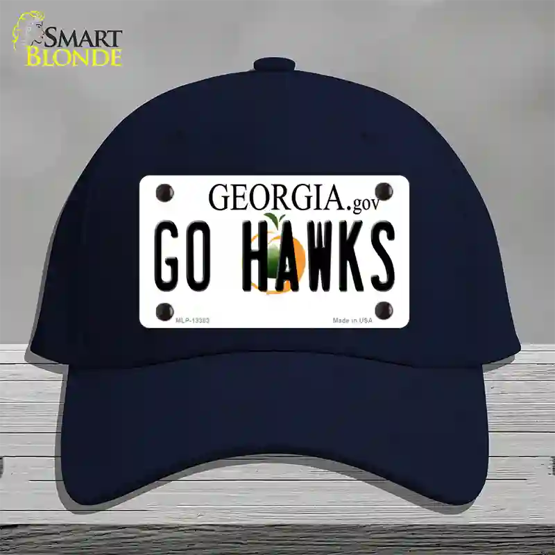 Go Hawks Novelty License Plate Hat Tag Cotton / Navy