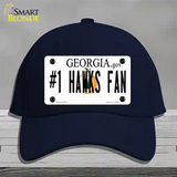 Number 1 Hawks Fan Novelty License Plate Hat Tag Cotton / Navy