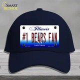 Number 1 Bears Fan Novelty License Plate Hat Tag Cotton / Navy