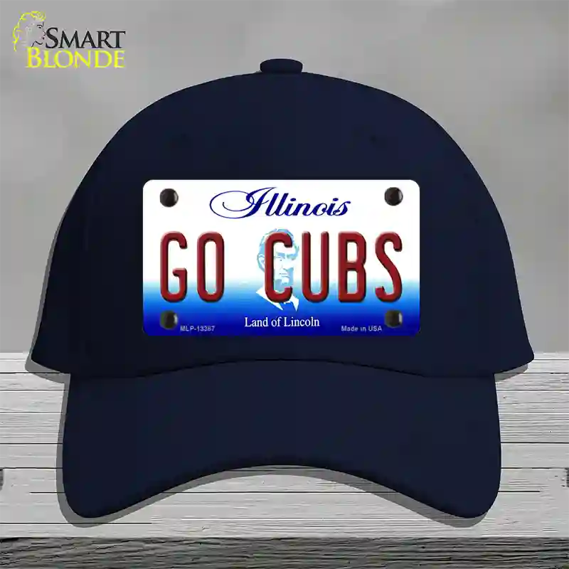 Go Cubs Novelty License Plate Hat Tag Cotton / Navy