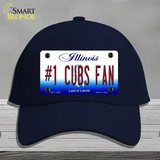 Number 1 Cubs Fan Novelty License Plate Hat Tag Cotton / Navy