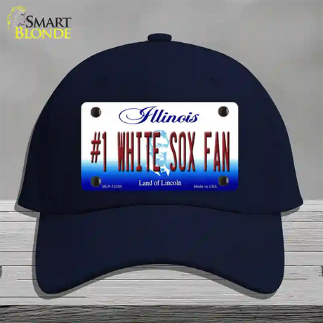 Number 1 White Sox Fan Novelty License Plate Hat Tag Cotton / Navy