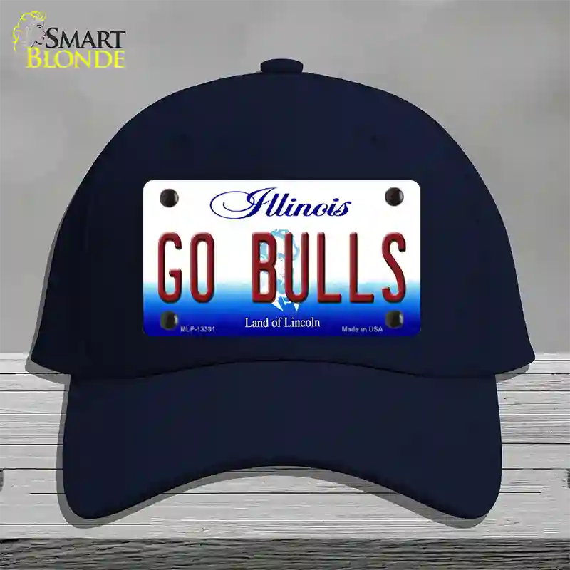 Go Bulls Novelty License Plate Hat Tag Cotton / Navy