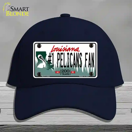 Number 1 Pelicans Fan Novelty License Plate Hat Tag Cotton / Navy