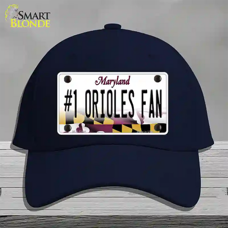 Number 1 Orioles Fan Novelty License Plate Hat Tag Cotton / Navy