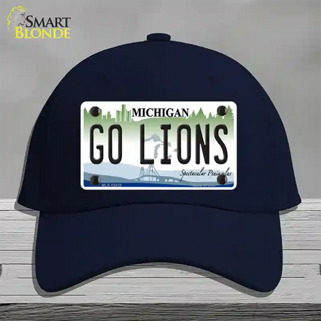 Go Lions Novelty License Plate Hat Tag Cotton / Navy