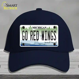 Go Red Wings Novelty License Plate Hat Tag Cotton / Navy