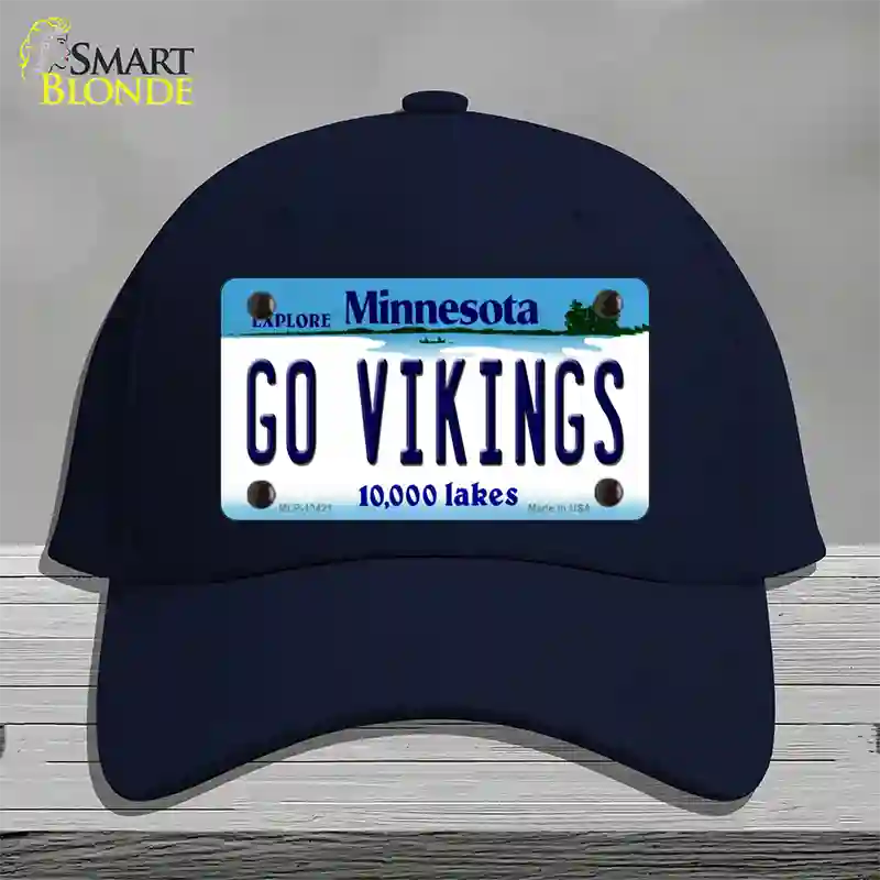 Go Vikings Novelty License Plate Hat Tag Cotton / Navy