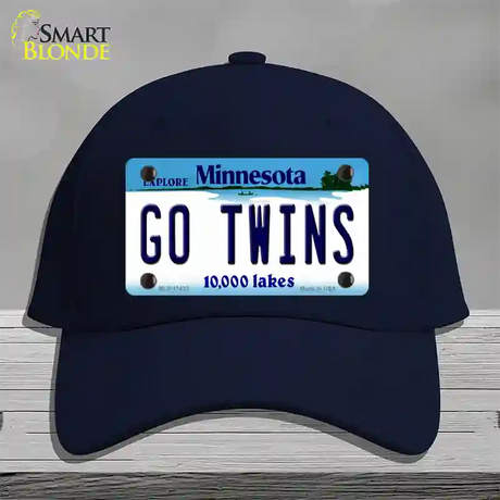 Go Twins Novelty License Plate Hat Tag Cotton / Navy