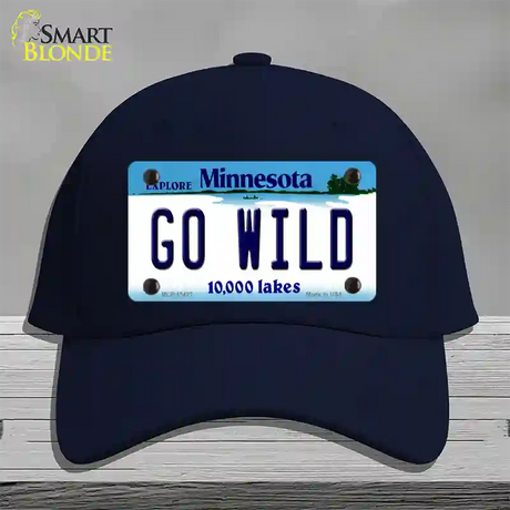 Go Wild Novelty License Plate Hat Tag Cotton / Navy