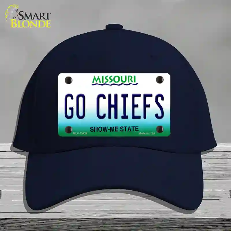 Go Chiefs Novelty License Plate Hat Tag Cotton / Navy