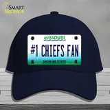 Number 1 Chiefs Fan Novelty License Plate Hat Tag Cotton / Navy