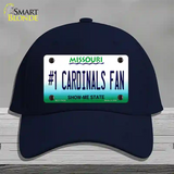 Number 1 Cardinals Fan Missouri Novelty License Plate Hat Tag Cotton / Navy