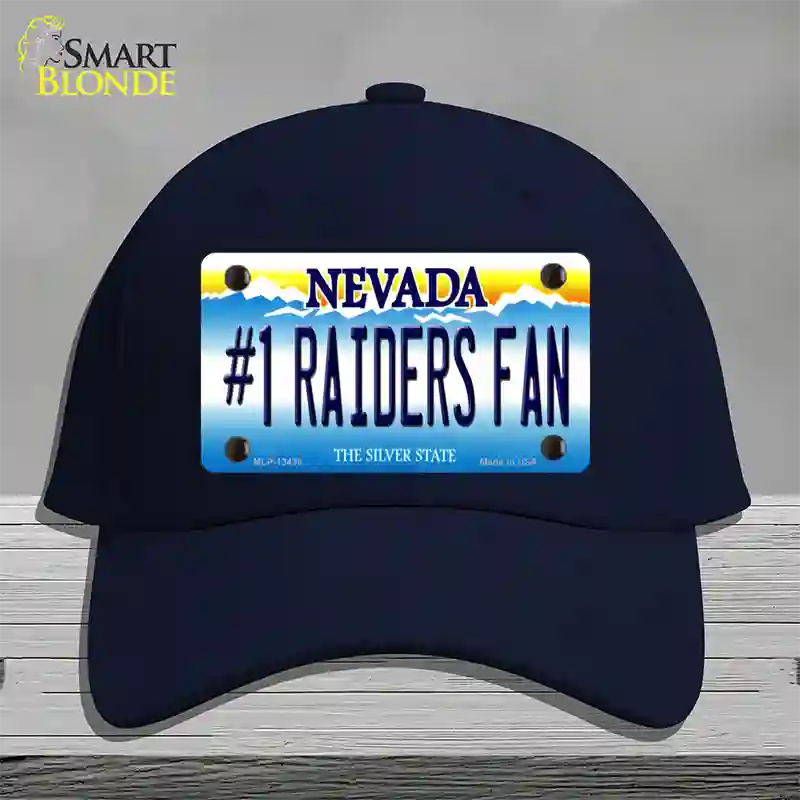 Number 1 Raiders Fan Nevada Novelty License Plate Hat Tag Cotton / Navy