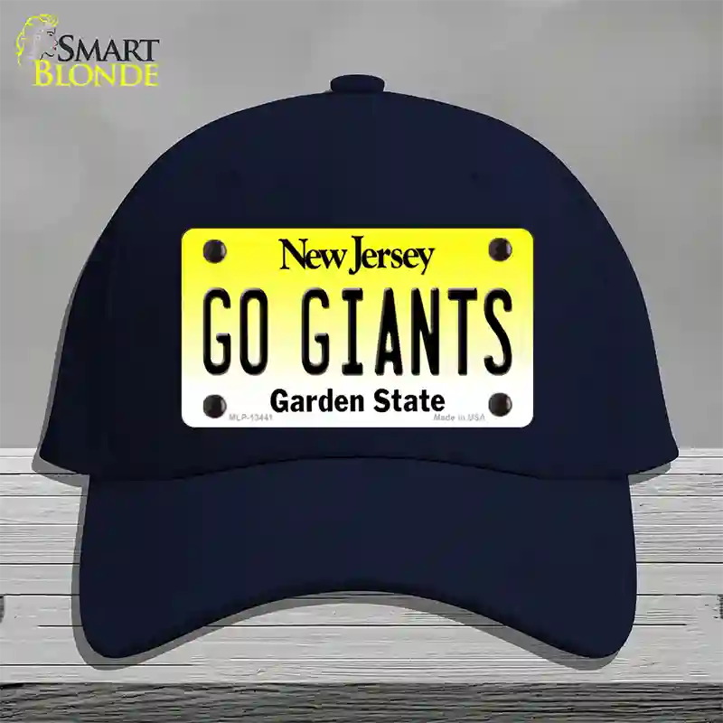 New Jersey Go Giants Novelty License Plate Hat Tag Cotton / Navy