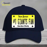 New Jersey Number 1 Giants Fan Novelty License Plate Hat Tag Cotton / Navy