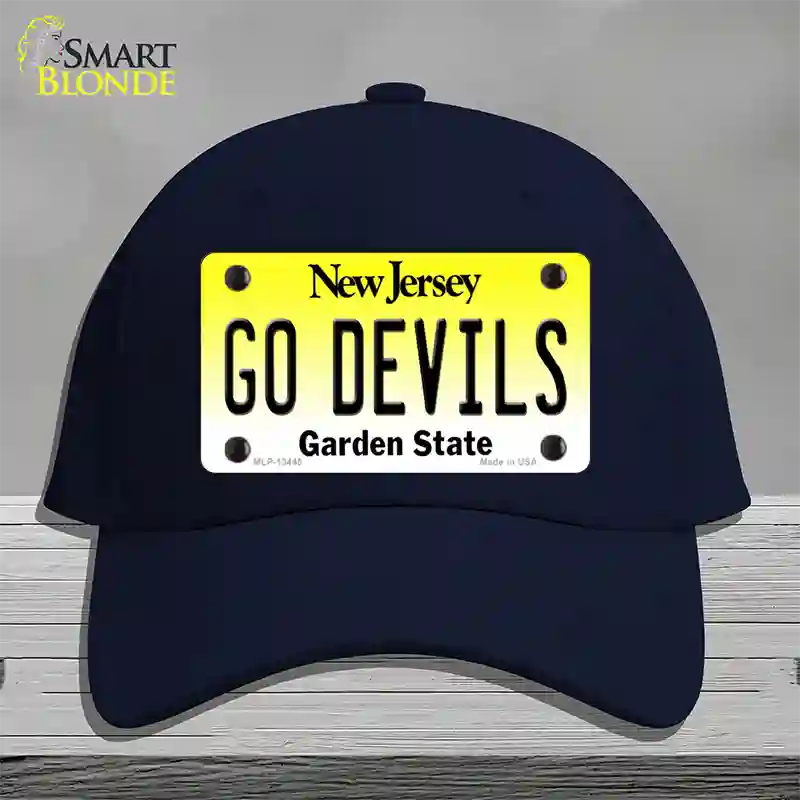 Go Devils Novelty License Plate Hat Tag Cotton / Navy