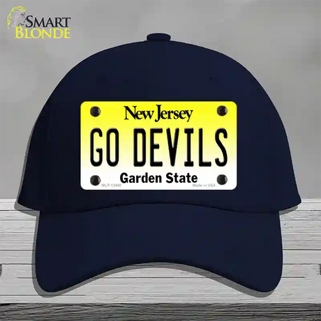 Go Devils Novelty License Plate Hat Tag Cotton / Navy