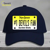 Number 1 Devils Fan Novelty License Plate Hat Tag Cotton / Navy