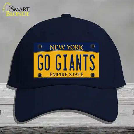 New York Go Giants Novelty License Plate Hat Tag Cotton / Navy