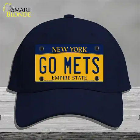 Go Mets Novelty License Plate Hat Tag Cotton / Navy