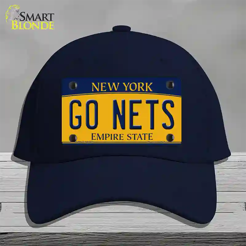 Go Nets Novelty License Plate Hat Tag Cotton / Navy