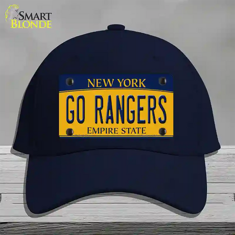 Go Rangers Novelty License Plate Hat Tag Cotton / Navy