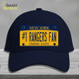 Number 1 Rangers Fan Novelty License Plate Hat Tag Cotton / Navy