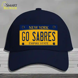 Go Sabres Novelty License Plate Hat Tag Cotton / Navy