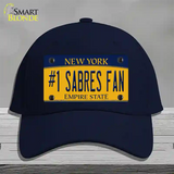 Number 1 Sabres Fan Novelty License Plate Hat Tag Cotton / Navy