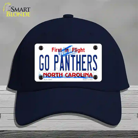 Go Panthers North Carolina Novelty License Plate Hat Tag Cotton / Navy