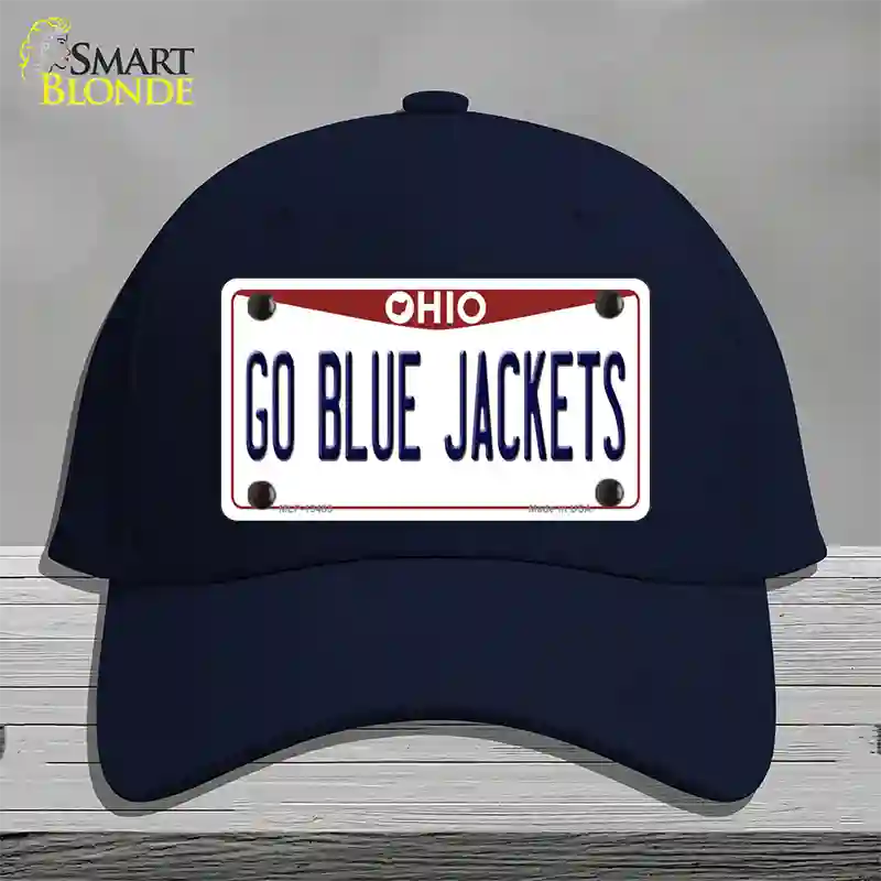 Go Blue Jackets Novelty License Plate Hat Tag Cotton / Navy