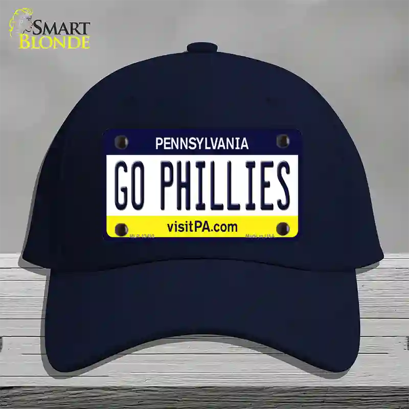 Go Phillies Novelty License Plate Hat Tag Cotton / Navy