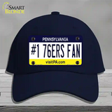 Number 1 76ers Fan Novelty License Plate Hat Tag Cotton / Navy