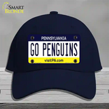 Go Penguins Novelty License Plate Hat Tag Cotton / Navy