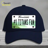 Number 1 Titans Fan Novelty License Plate Hat Tag Cotton / Navy