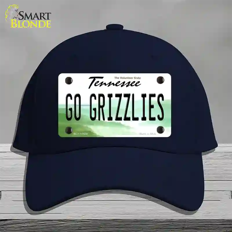 Go Grizzlies Novelty License Plate Hat Tag Cotton / Navy