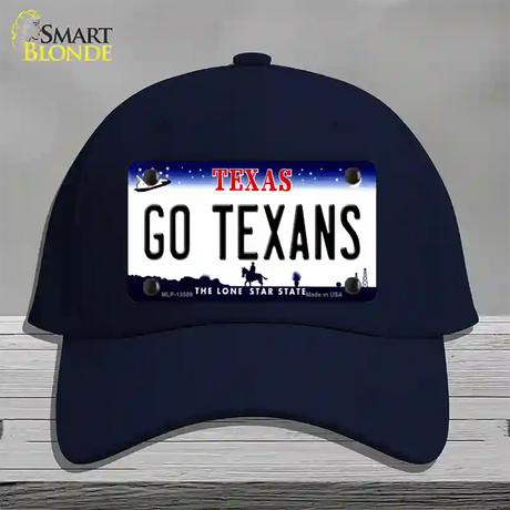 Go Texans Novelty License Plate Hat Tag Cotton / Navy