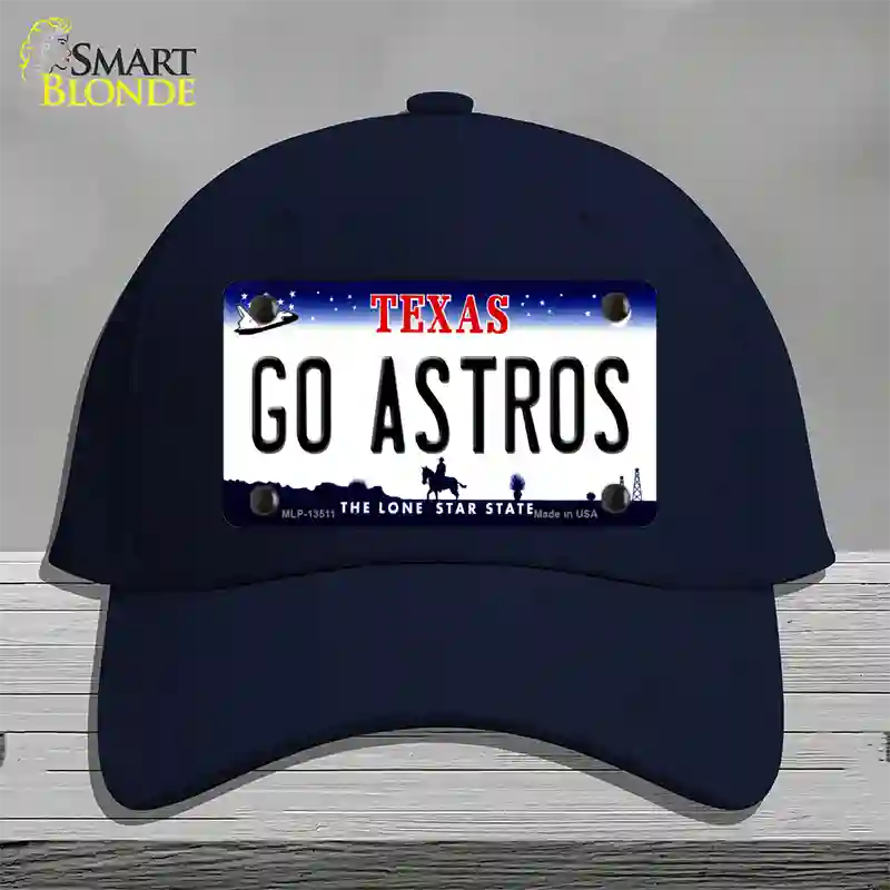 Go Astros Novelty License Plate Hat Tag Cotton / Navy